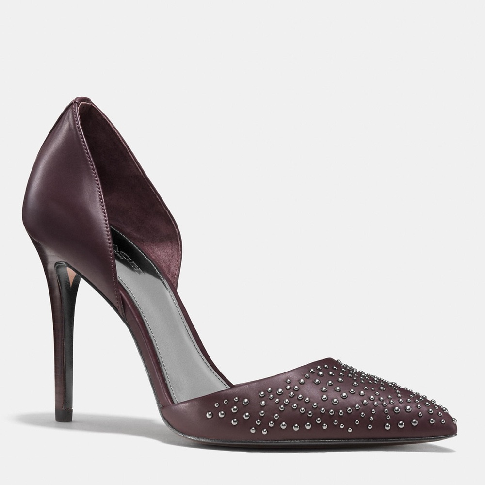 Coach Holmes Studded Leather Dress Heels 9M